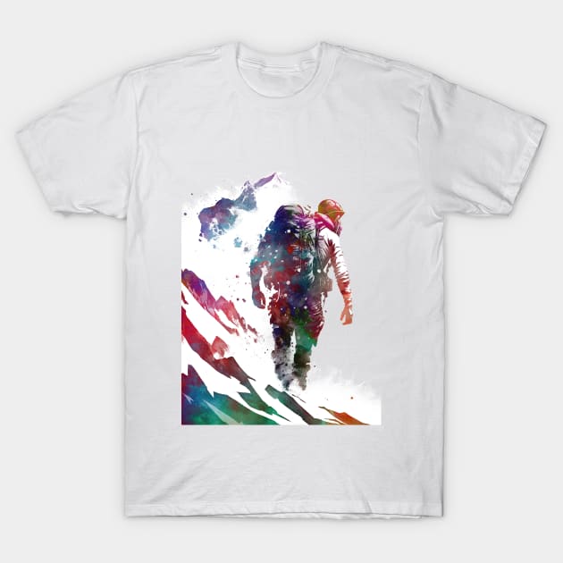 Mountaineer climbing sport art #mountaineer #climbing #sport T-Shirt by JBJart